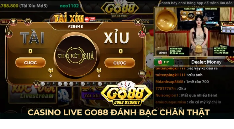 Hướng dẫn cược casino live go88