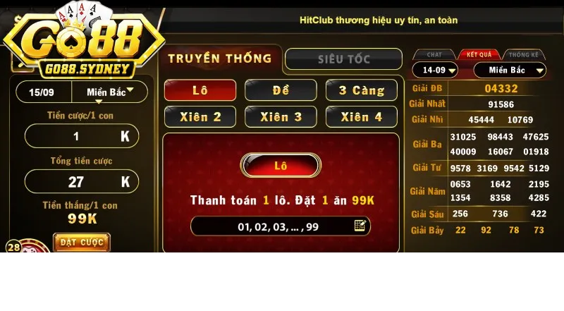 Đánh đề trong lô đề go88