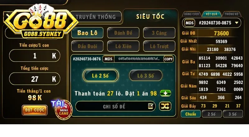 Đánh lô đề Go88 với dàn đề